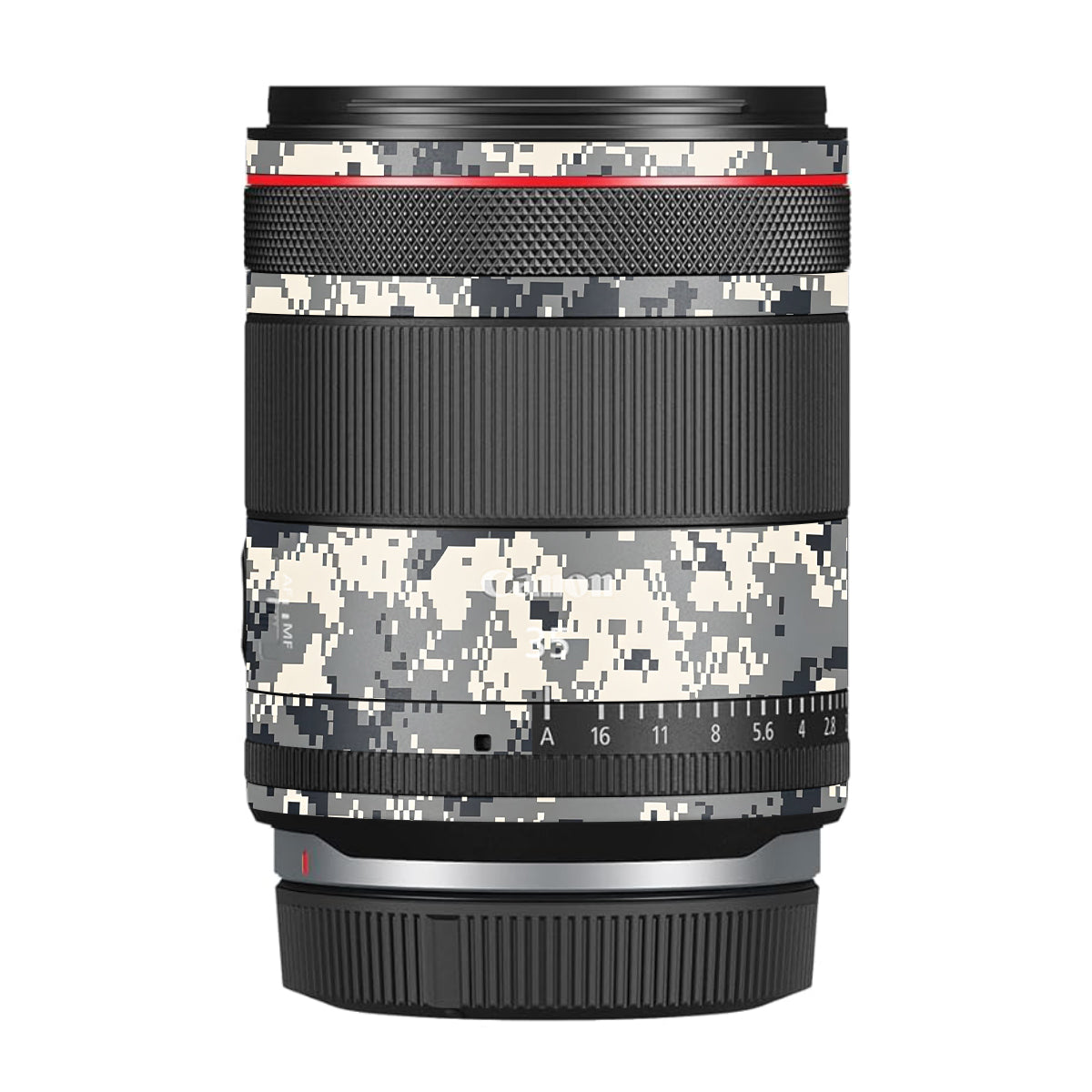 Grey Black Pixel Canon RF 35mm F/1.4 VCM Camera Lens Skin