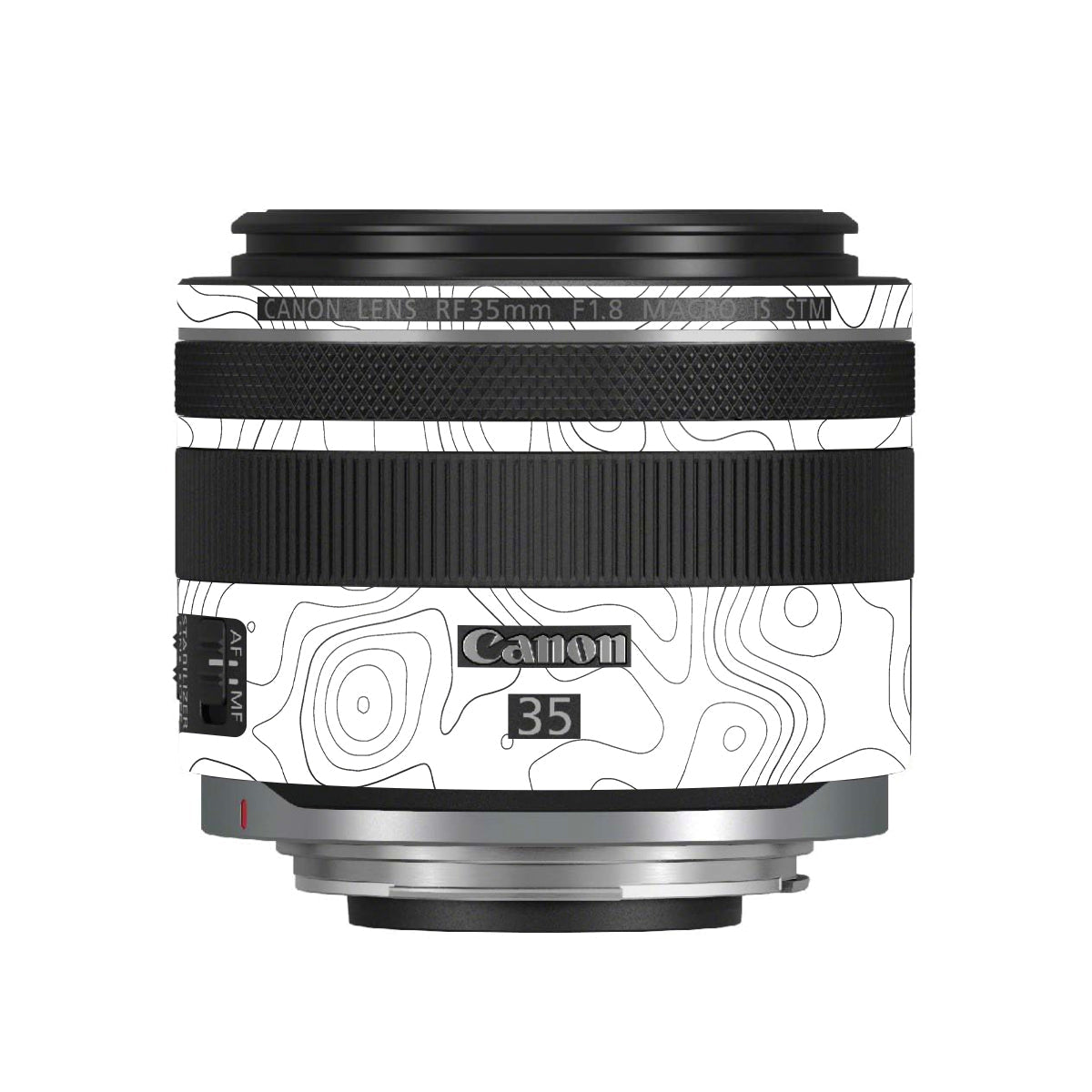 White Contour Design Canon RF 35mm F/1.8 Macro Camera Lens Skin