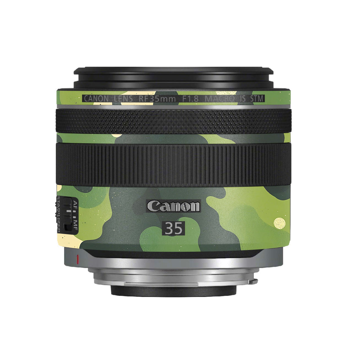 Camouflage Pattern Canon RF 35mm F/1.8 Macro Camera Lens Skin