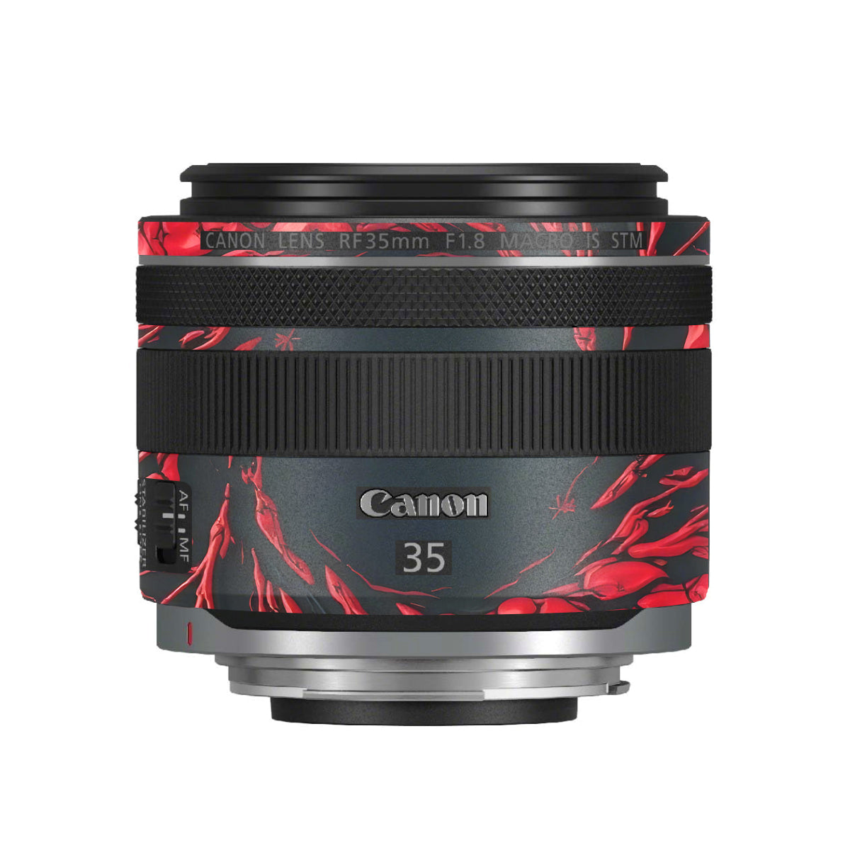 Venom Red Canon RF 35mm F/1.8 Macro Camera Lens Skin