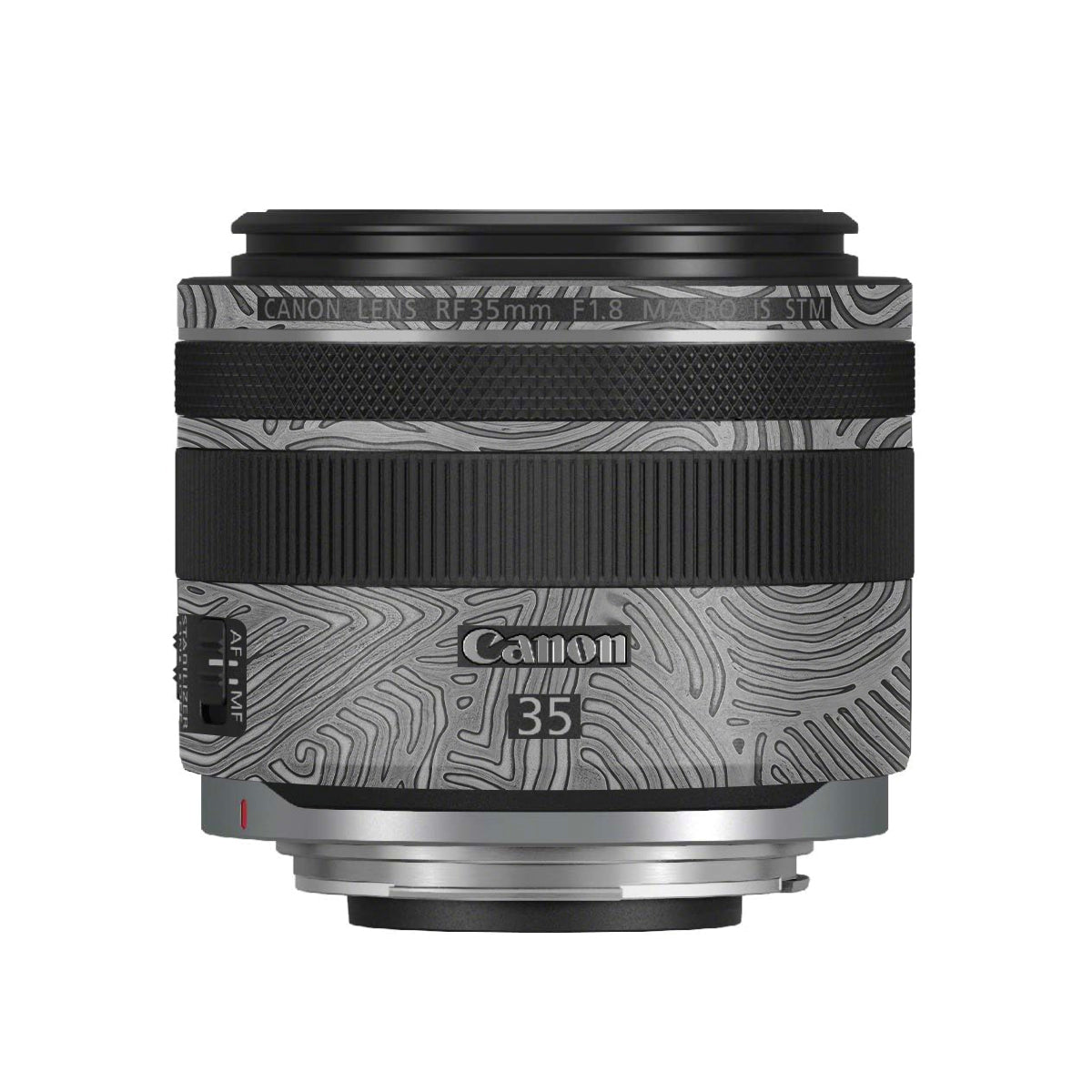Monochrome Line Maze Canon RF 35mm F/1.8 Macro Camera Lens Skin