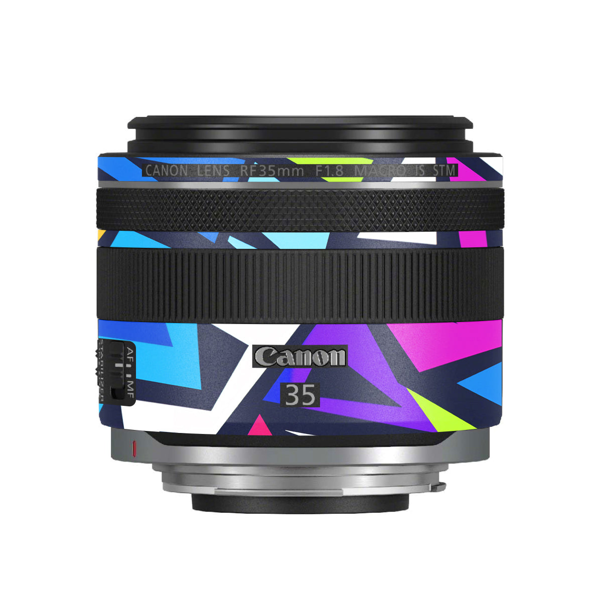 Bold Geometric Pop Canon RF 35mm F/1.8 Macro Camera Lens Skin