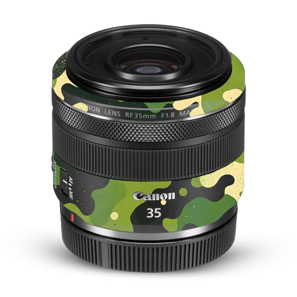 Camouflage Pattern Canon RF 35mm f/1.8 IS Macro STM Camera Lens Skin