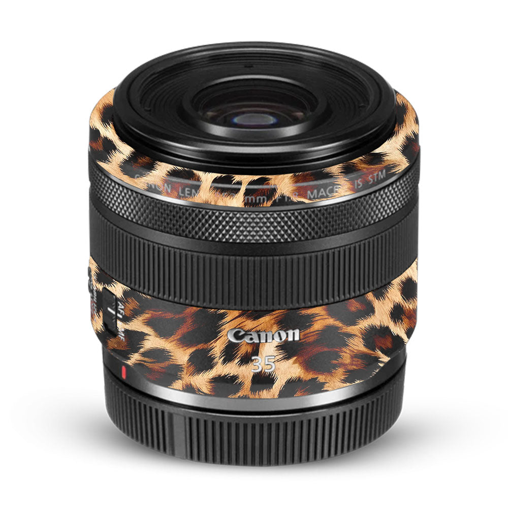 Classic Leopard Spots Canon RF 35mm f/1.8 IS Macro STM Camera Lens Skin