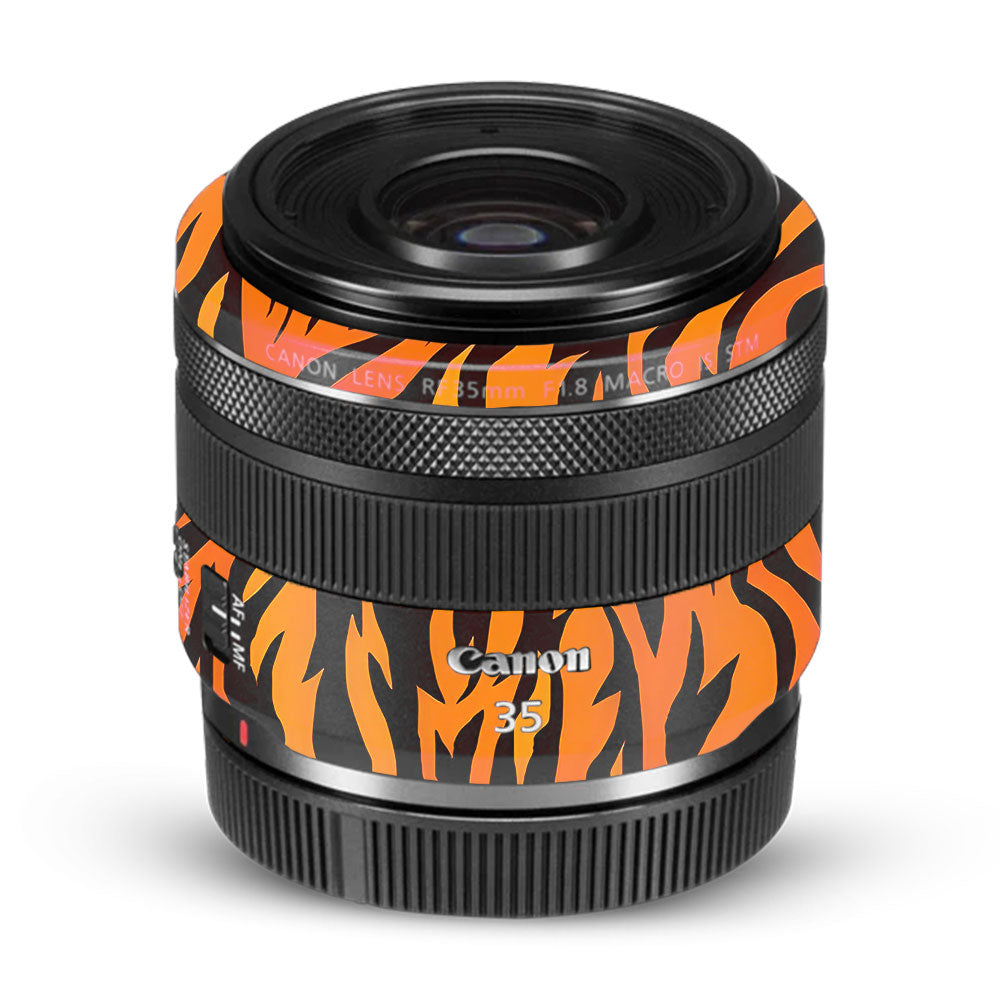 Wild Tiger Stripes Canon RF 35mm f/1.8 IS Macro STM Camera Lens Skin