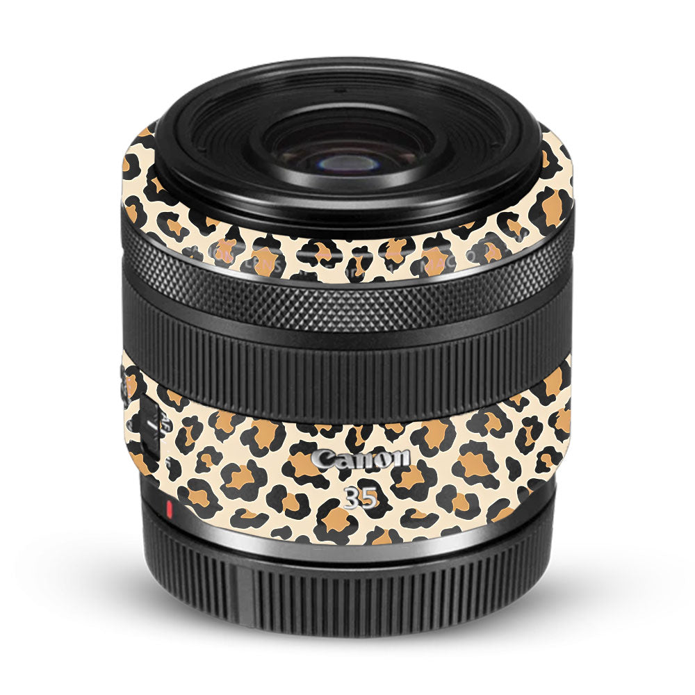 Sandy Leopard Spots Canon RF 35mm f/1.8 IS Macro STM Camera Lens Skin