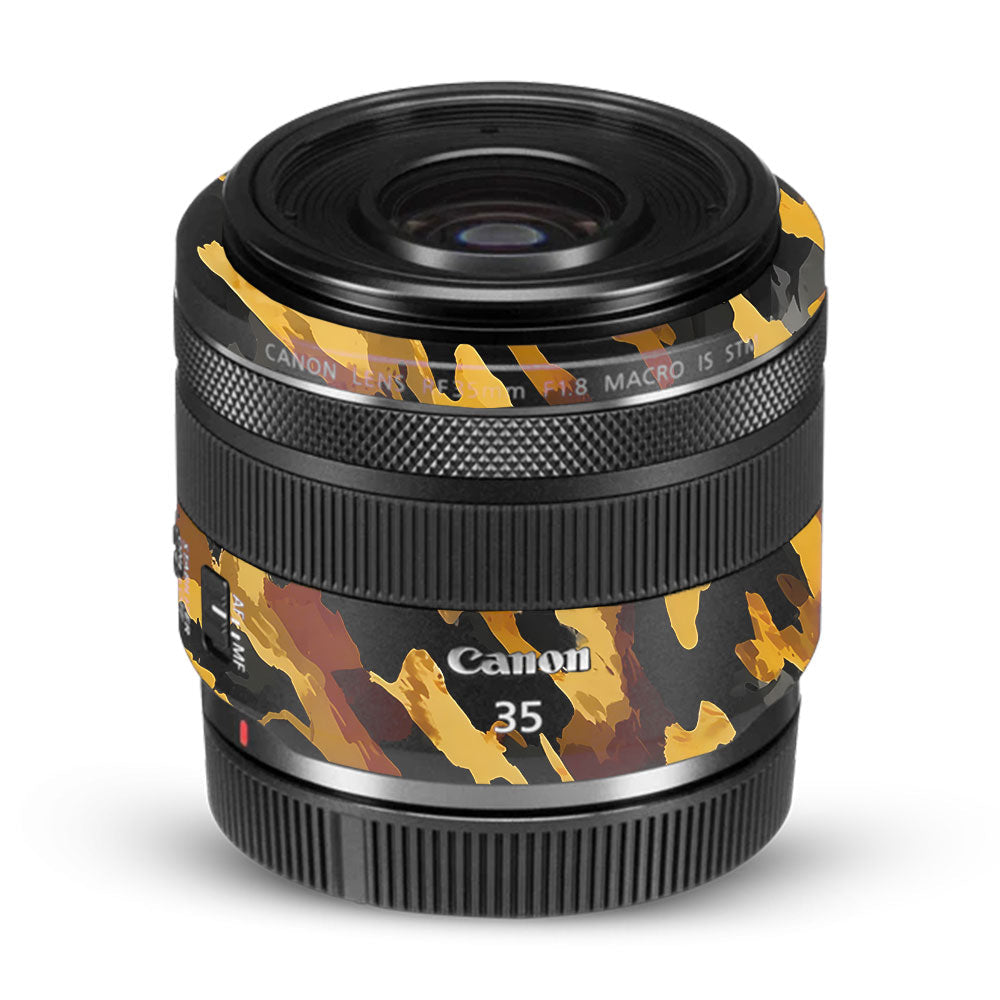 Camo Tiger Blend Canon RF 35mm f/1.8 IS Macro STM Camera Lens Skin