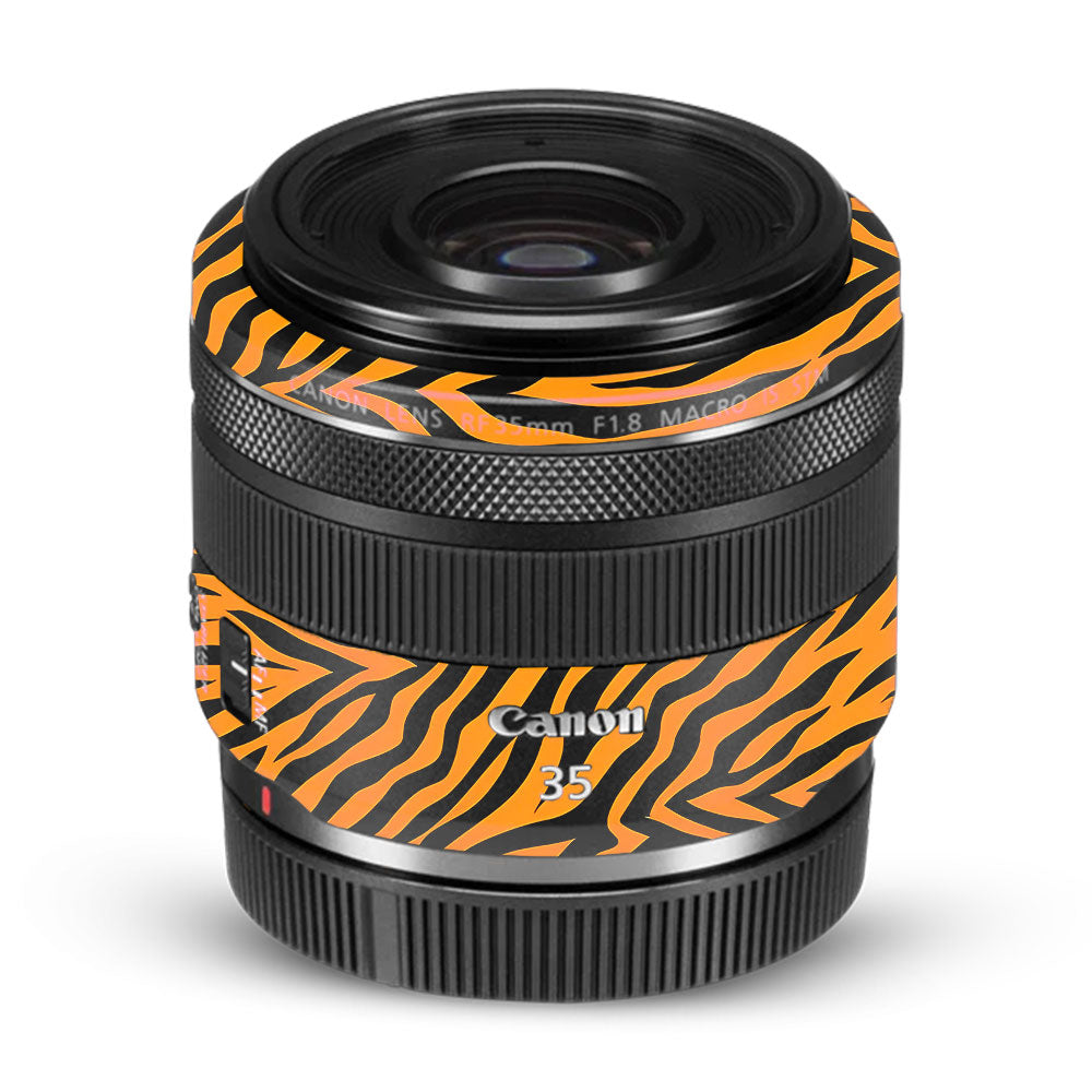 Zebra Gold Pattern Canon RF 35mm f/1.8 IS Macro STM Camera Lens Skin