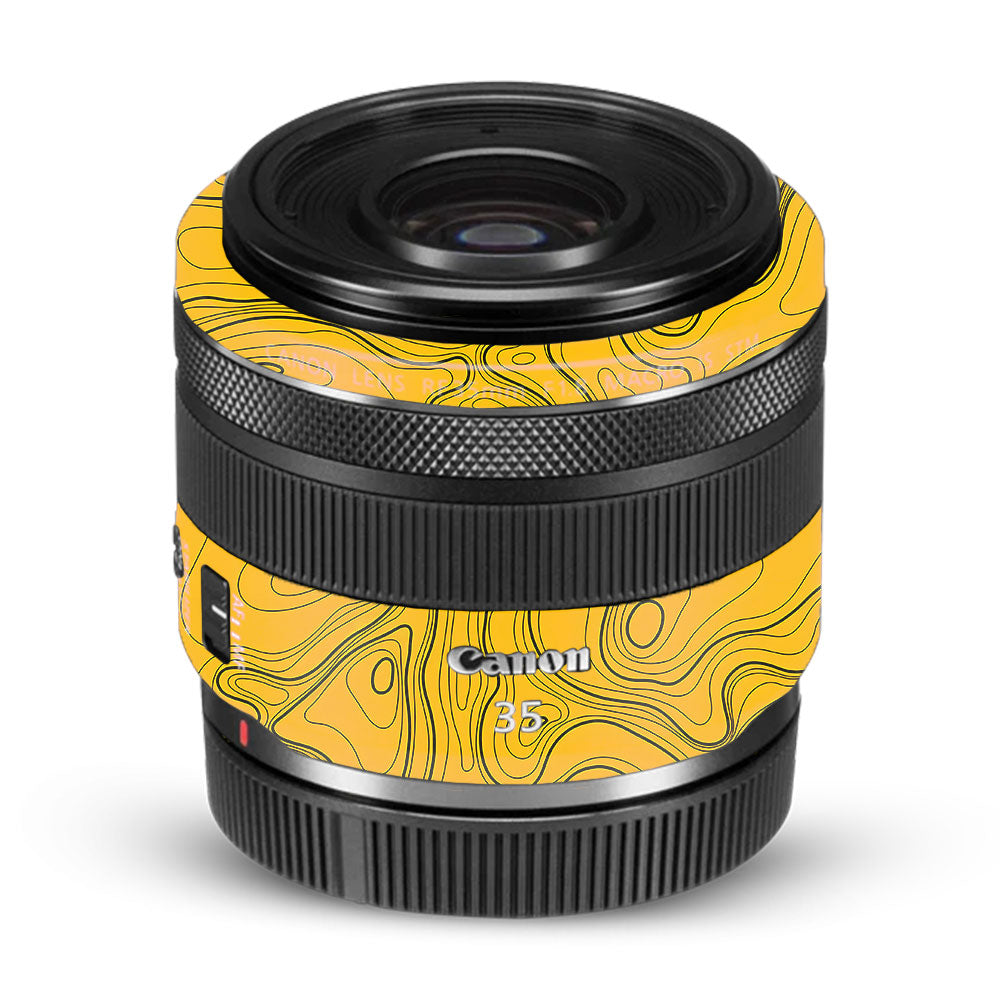 Topographic Map Pattern Canon RF 35mm f/1.8 IS Macro STM Camera Lens Skin