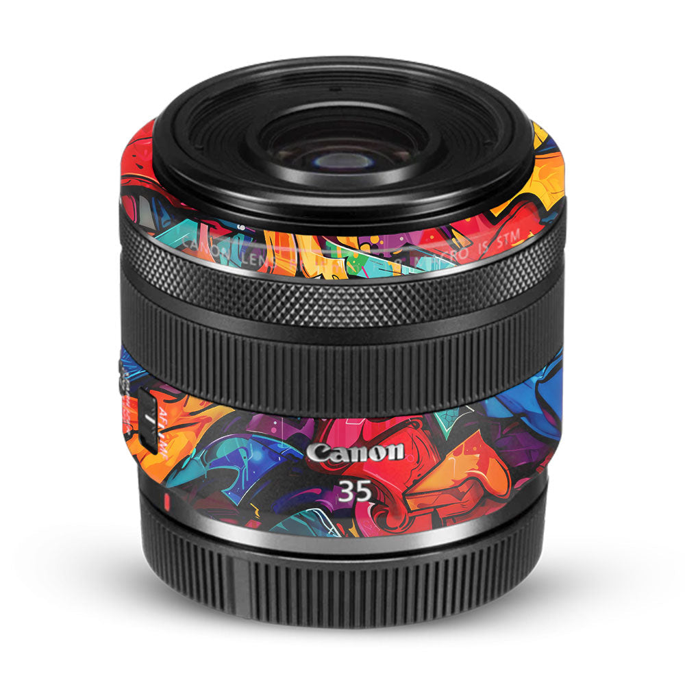 Urban Graffiti Explosion Canon RF 35mm f/1.8 IS Macro STM Camera Lens Skin