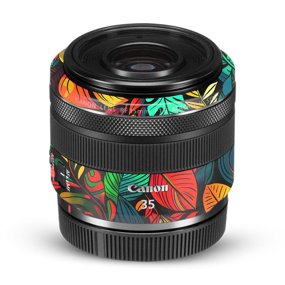 Tropical Jungle Leaves Canon RF 35mm f/1.8 IS Macro STM Camera Lens Skin