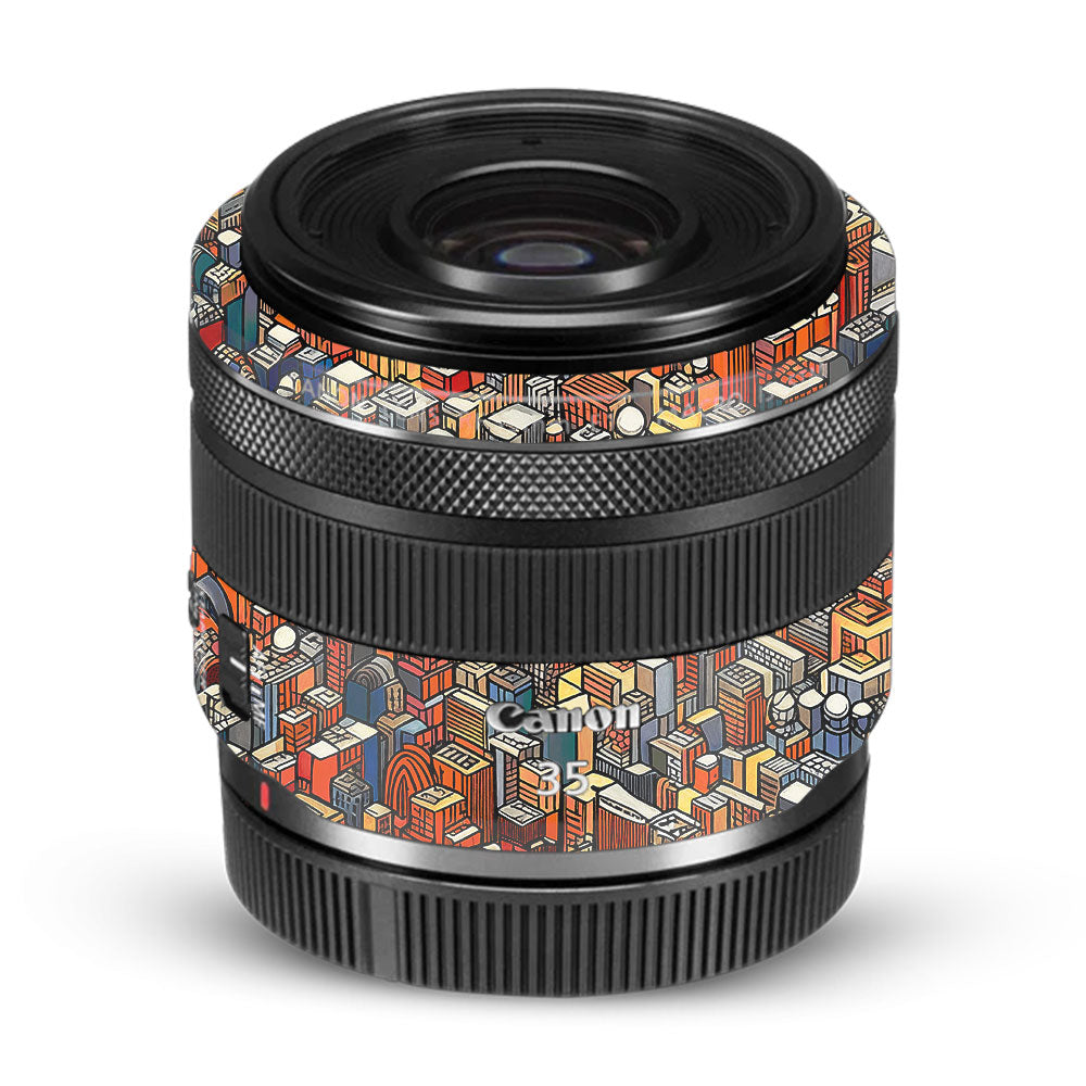 Isometric Cityscape Canon RF 35mm f/1.8 IS Macro STM Camera Lens Skin