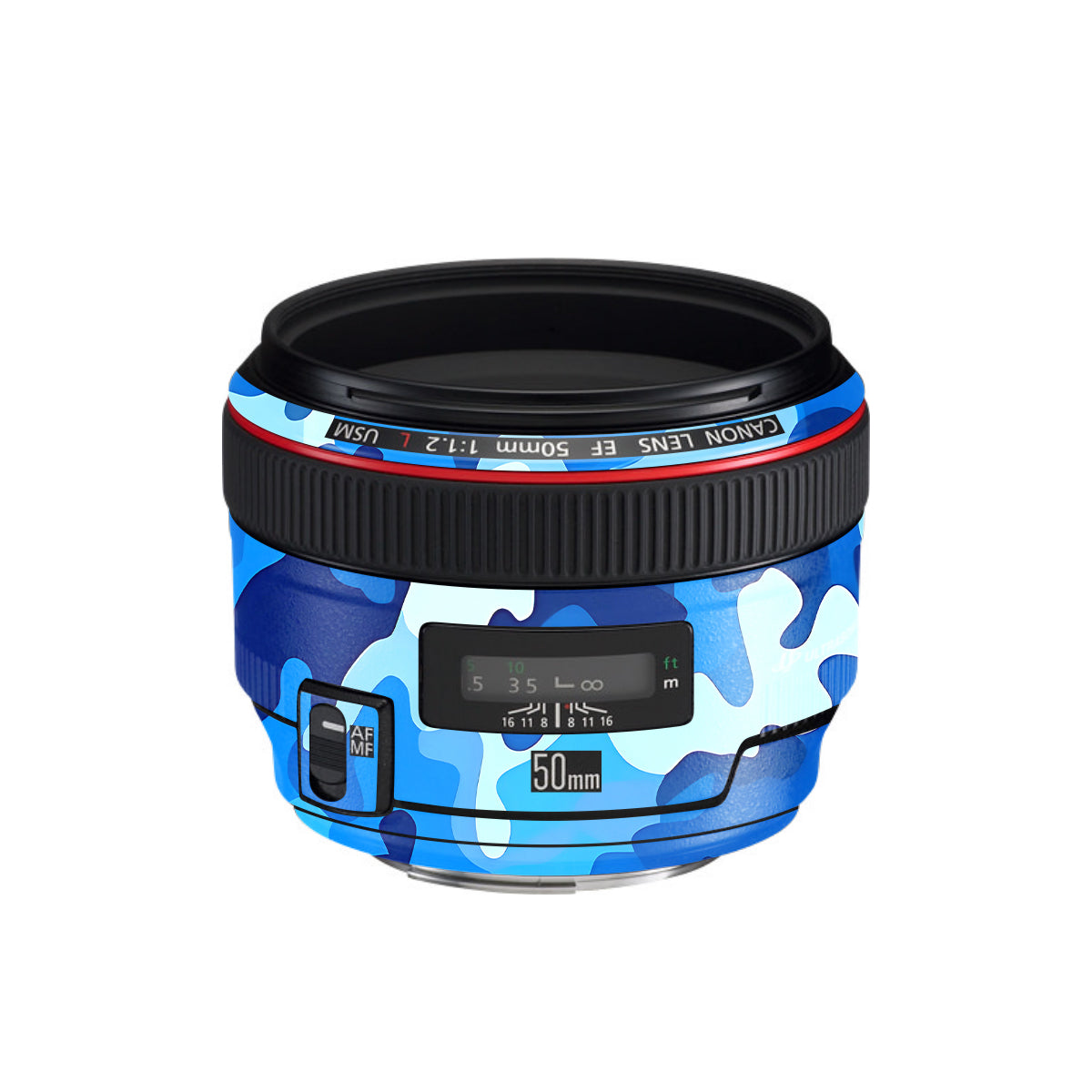 Arctic Blue Camo Pattern Canon EF 50mm F/1.2 L USM Camera Lens Skin