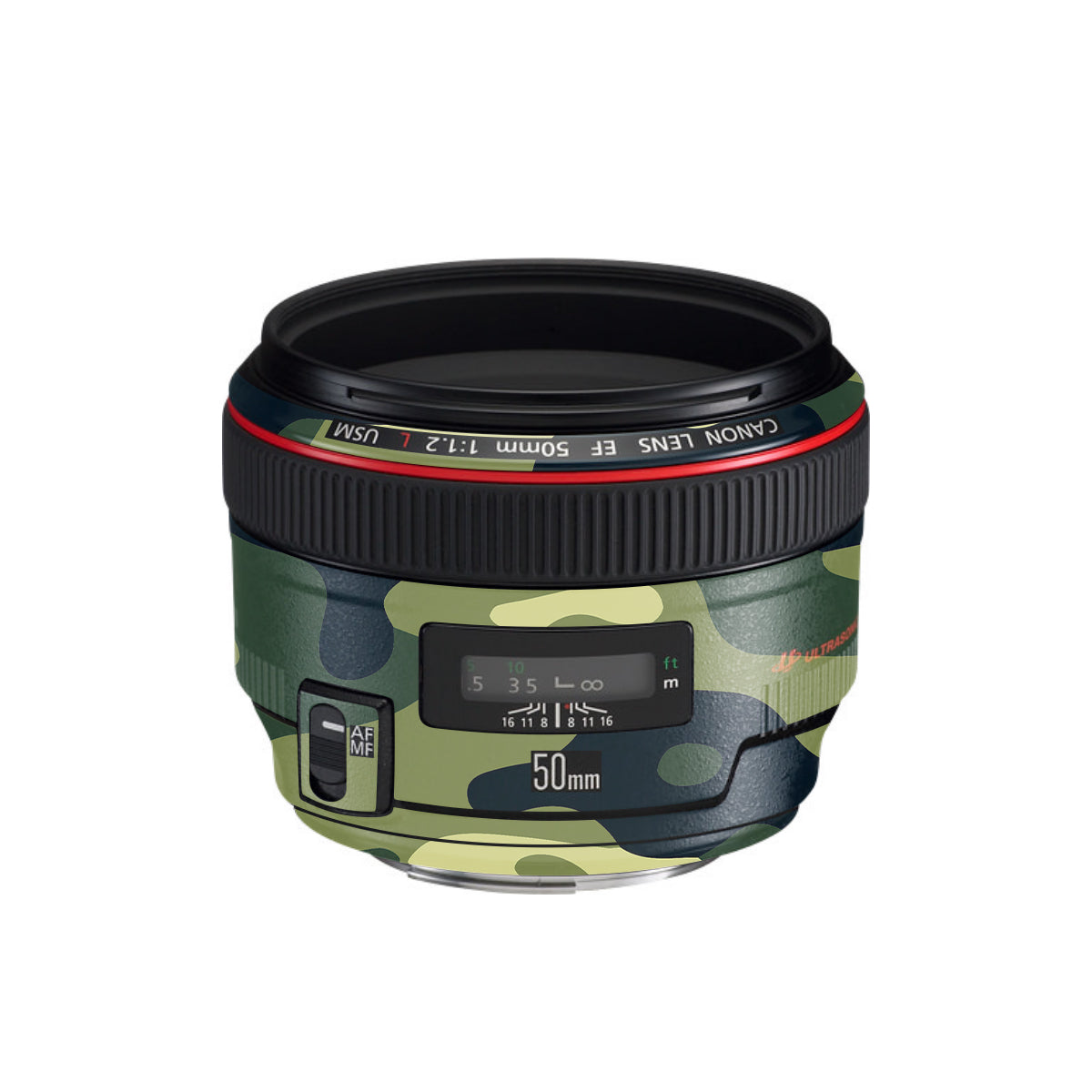 Forest Green Camo Canon EF 50mm F/1.2 L USM Camera Lens Skin