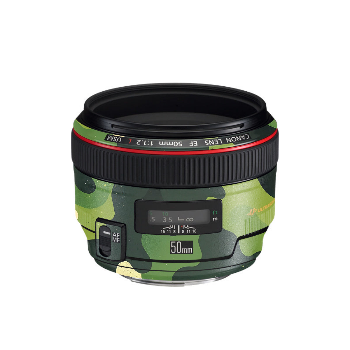 Camouflage Pattern Canon EF 50mm F/1.2 L USM Camera Lens Skin