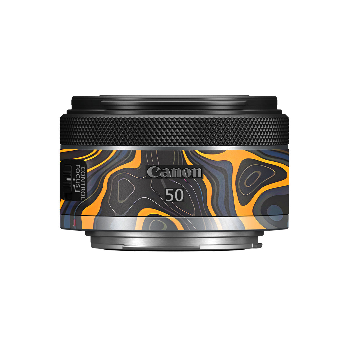 Amber Topographic Waves Canon RF 50mm F/1.8 STM Camera Lens Skin