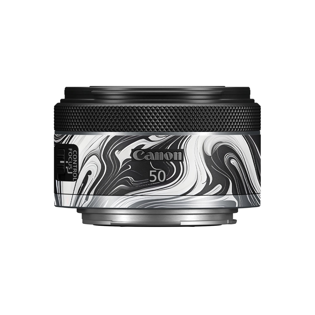 Black and White Marble Canon RF 50mm F/1.8 STM Camera Lens Skin
