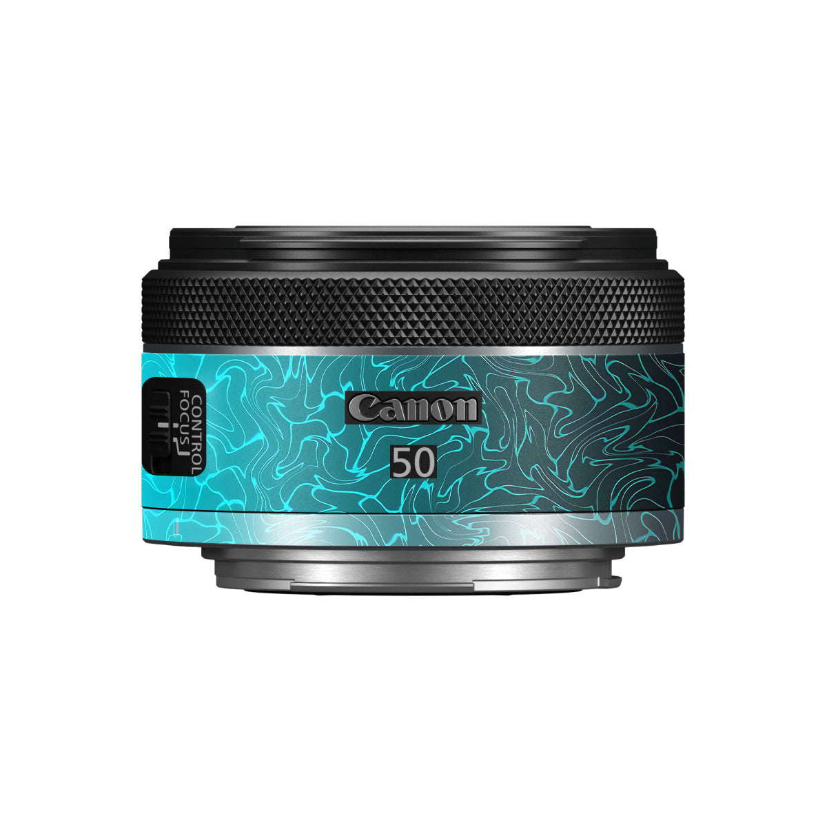 Cyan Blue to Black Gradient Canon RF 50mm F/1.8 STM Camera Lens Skin