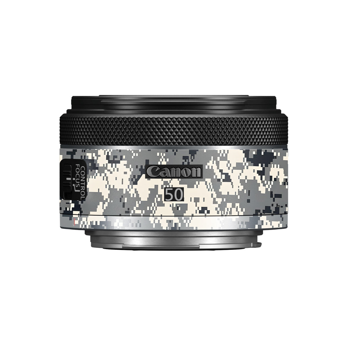 Grey Black Pixel Canon RF 50mm F/1.8 STM Camera Lens Skin