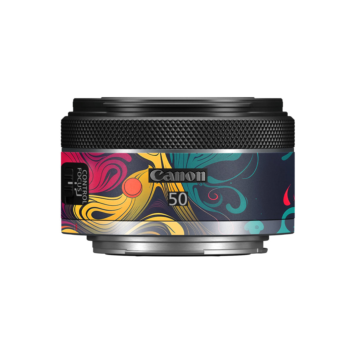 Psychedelic Color Swirl Canon RF 50mm F/1.8 STM Camera Lens Skin
