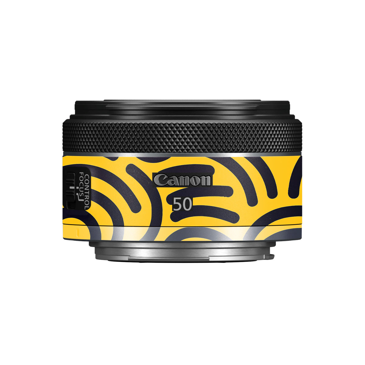 Minimal Yellow Wave Canon RF 50mm F/1.8 STM Camera Lens Skin
