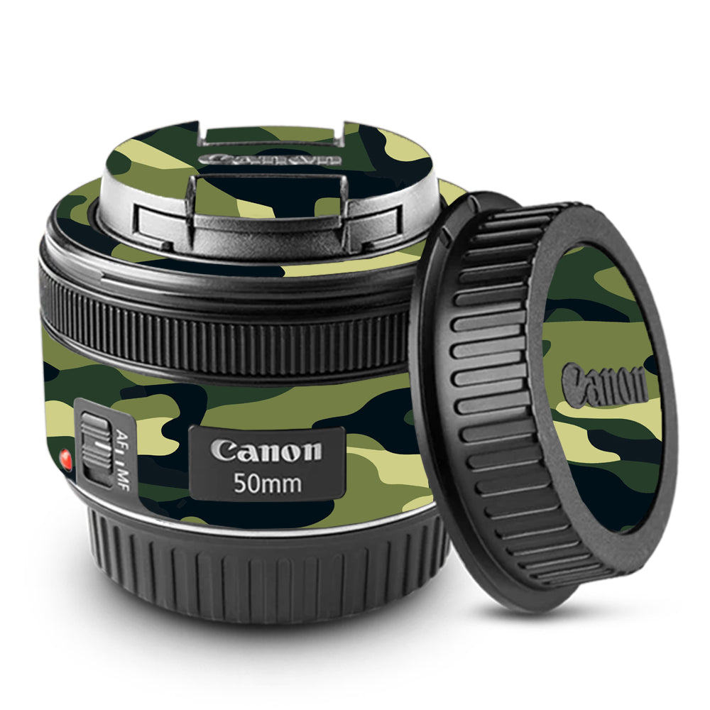 Forest Green Camo Canon 50mm Camera Lens Skin