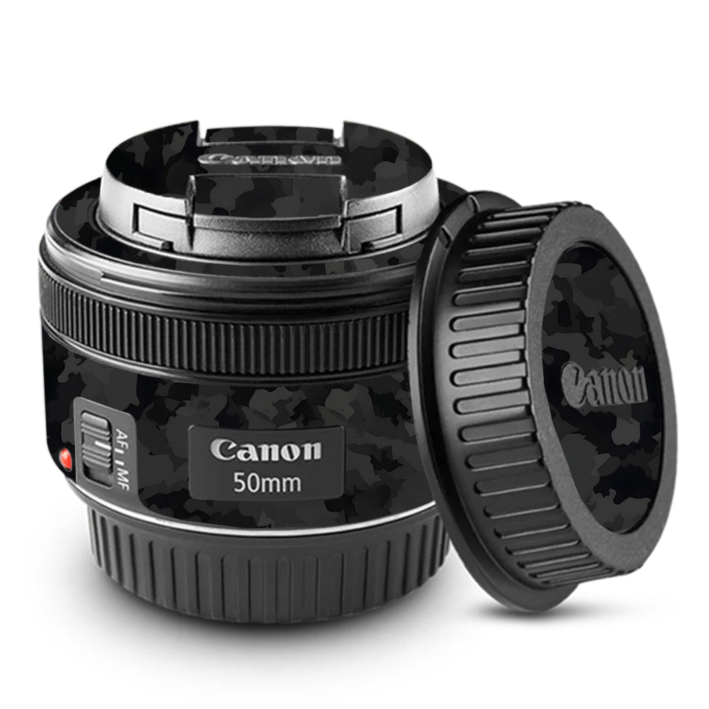 Black Camouflage Canon EF 50mm f/1.8 STM Camera Lens Skin