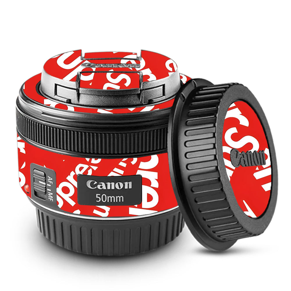 Supreme Red Canon 50mm Camera Lens Skin