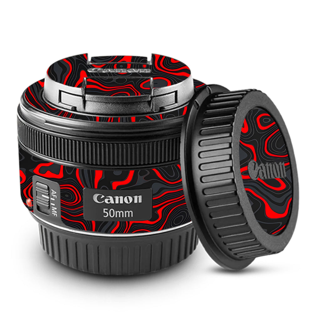 Crimson Waves Canon 50mm Camera Lens Skin