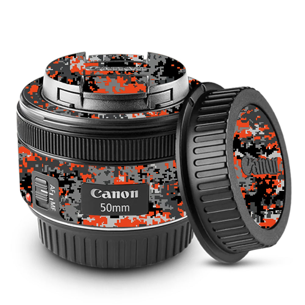 Inferno Pixel Canon 50mm Camera Lens Skin