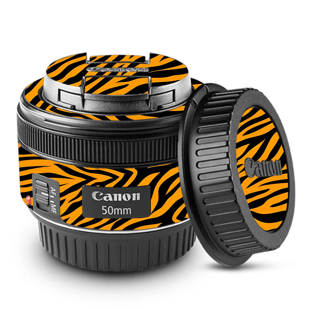 Zebra Gold Pattern Canon EF 50mm f/1.8 STM Camera Lens Skin