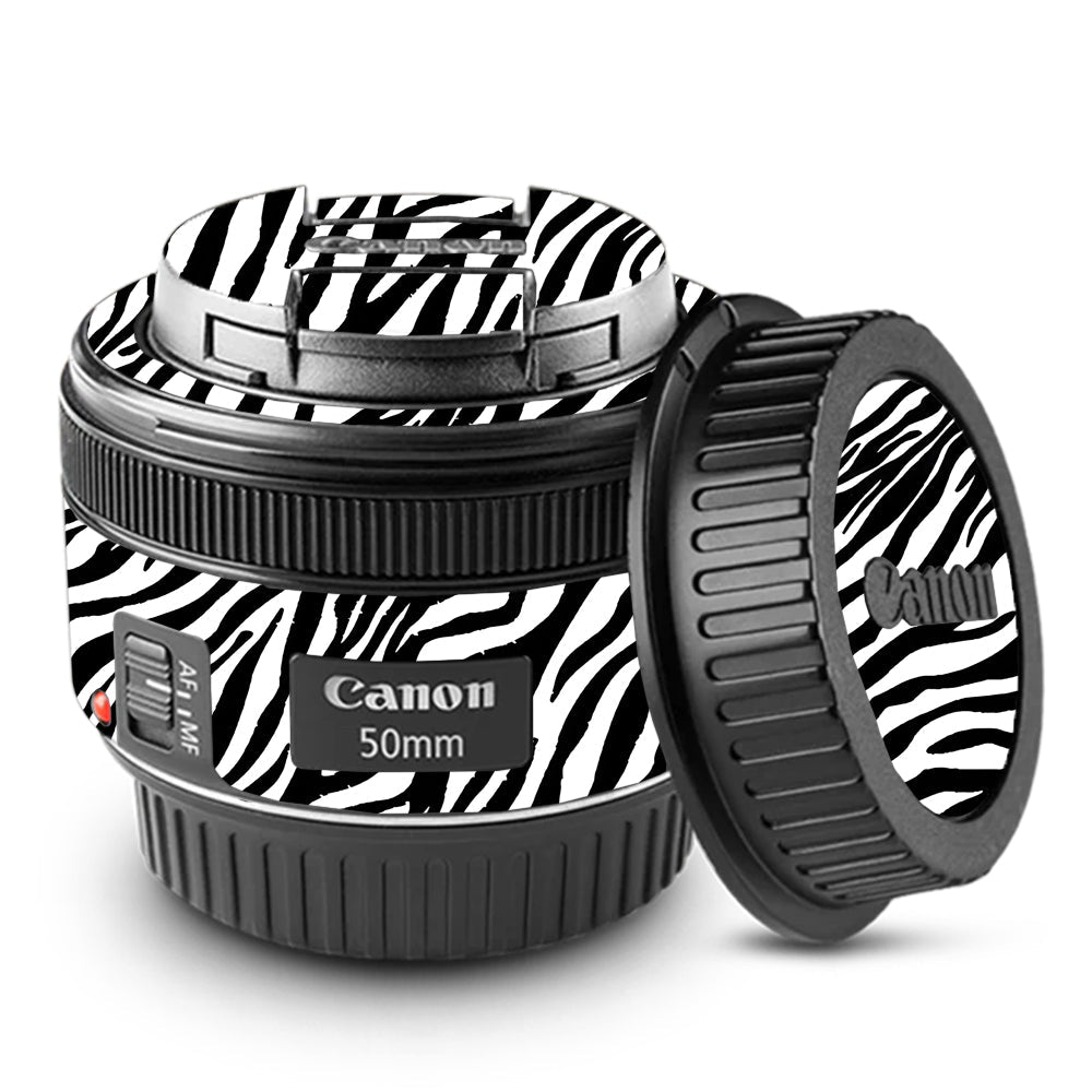 Classic Zebra Stripes Canon EF 50mm f/1.8 STM Camera Lens Skin