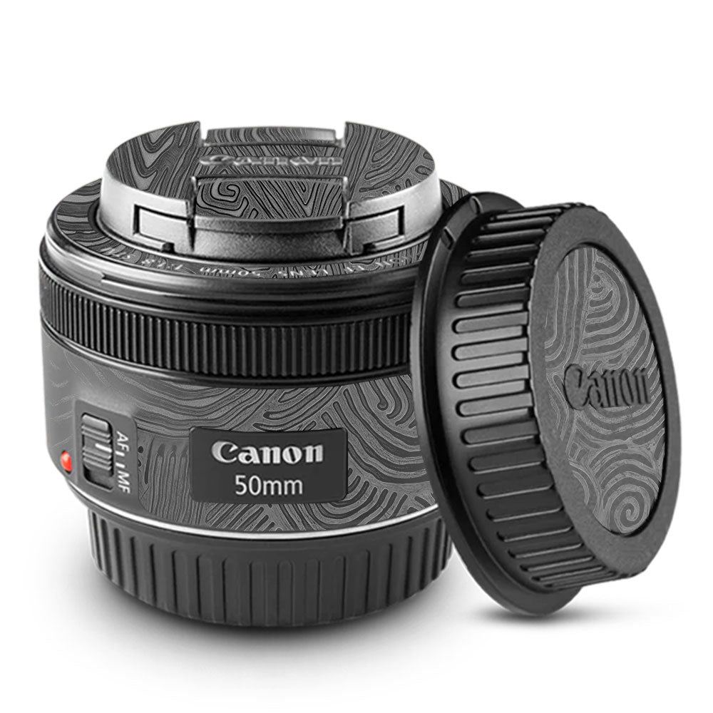 Monochrome Line Maze Canon EF 50mm f/1.8 STM Camera Lens Skin