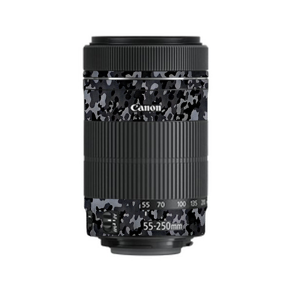 Stealth Grey Camo Canon EF-S 55–250mm f/4–5.6 IS STM Camera Lens Skin