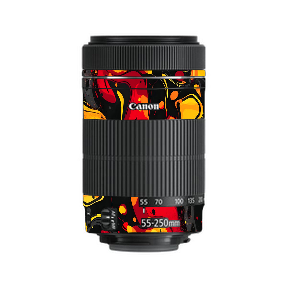 Lava Burst Canon EF-S 55–250mm f/4–5.6 IS STM Camera Lens Skin