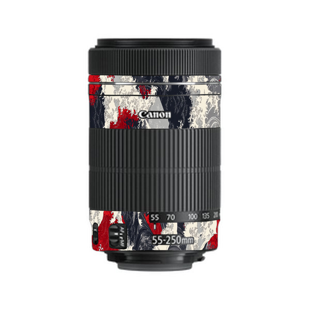 Abstract Waves Canon EF-S 55–250mm f/4–5.6 IS STM Camera Lens Skin