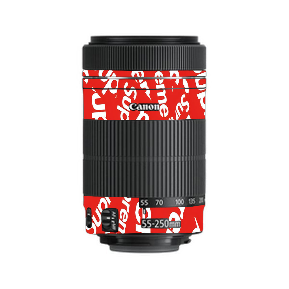 Supreme Red Canon EF-S 55–250mm f/4–5.6 IS STM Camera Lens Skin