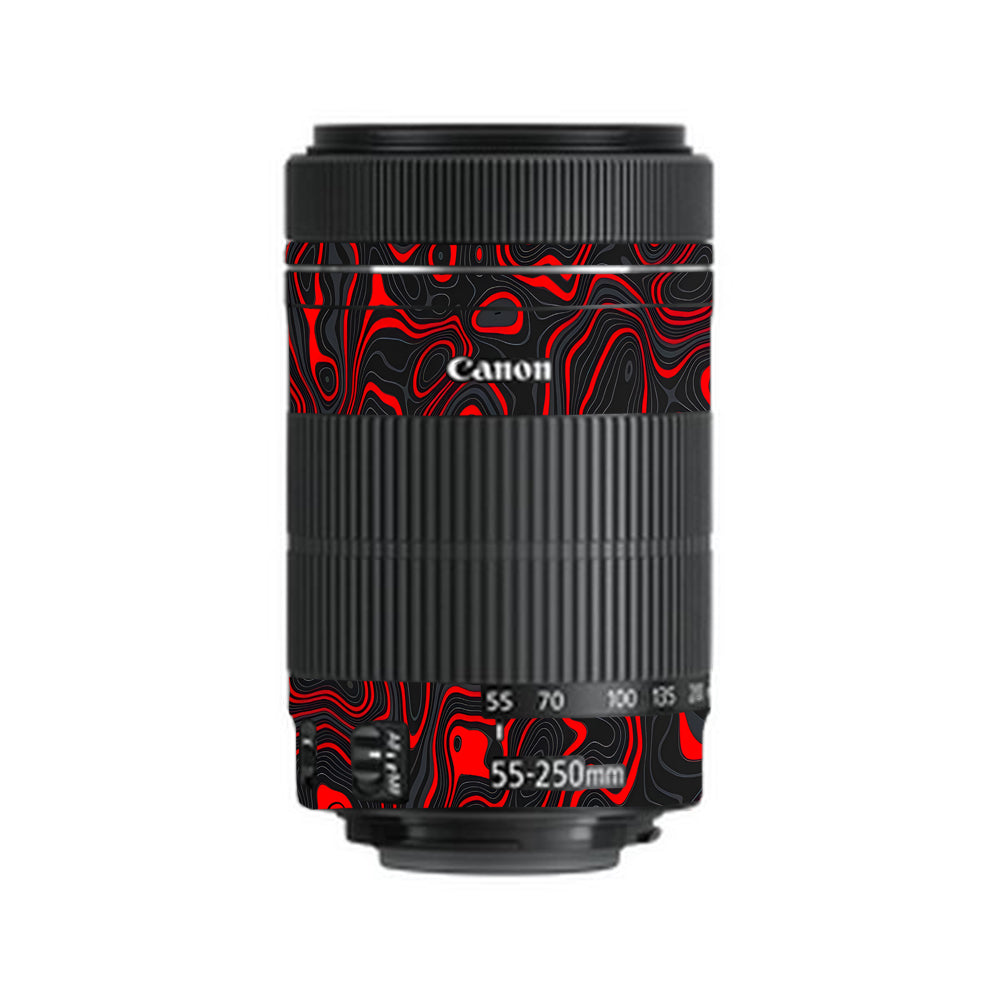 Crimson Waves Canon EF-S 55–250mm f/4–5.6 IS STM Camera Lens Skin