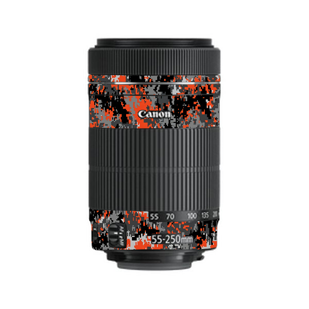 Inferno Pixel Canon 55-250mm Camera Lens Skin