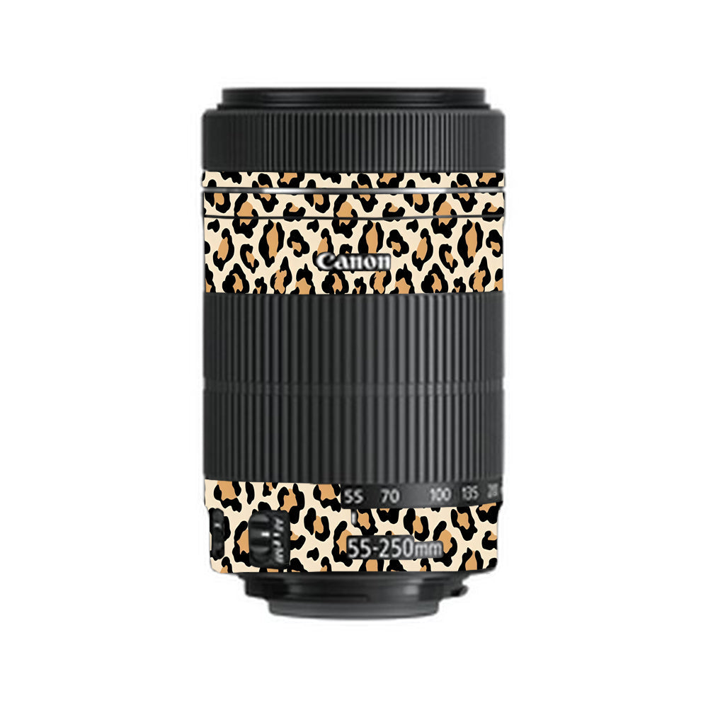 Sandy Leopard Spots Canon EF-S 55–250mm f/4–5.6 IS STM Camera Lens Skin