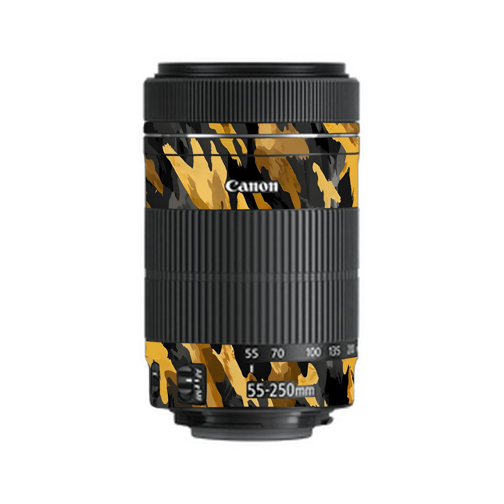 Camo Tiger Blend Canon EF-S 55–250mm f/4–5.6 IS STM Camera Lens Skin
