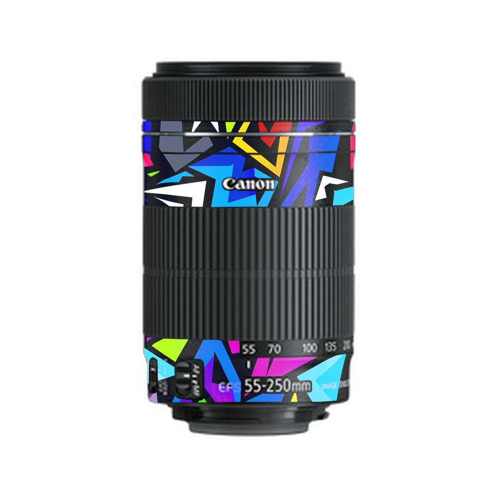 Bold Geometric Pop Canon EF-S 55–250mm f/4–5.6 IS STM Camera Lens Skin