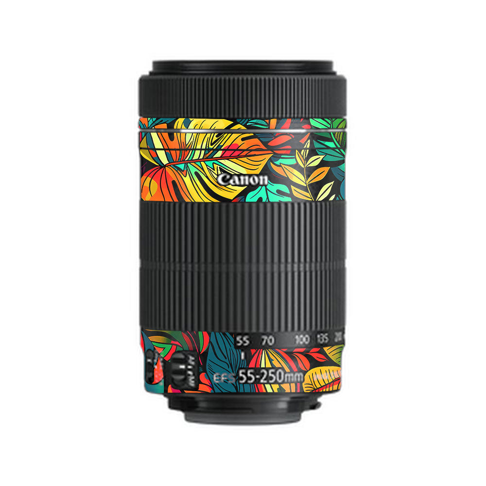 Tropical Jungle Leaves Canon EF-S 55–250mm f/4–5.6 IS STM Camera Lens Skin