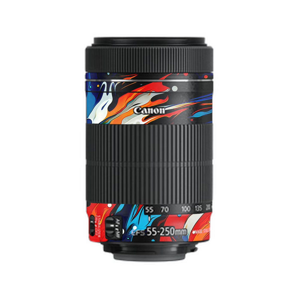 Fire & Ice Flow Canon EF-S 55–250mm f/4–5.6 IS STM Camera Lens Skin