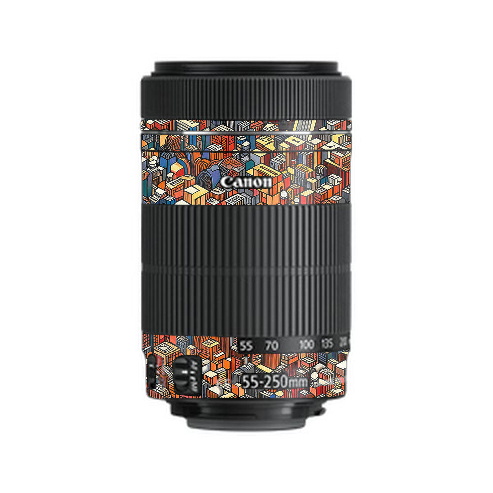 Isometric Cityscape Canon EF-S 55–250mm f/4–5.6 IS STM Camera Lens Skin