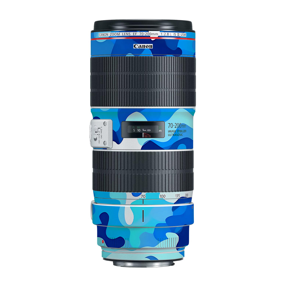 Arctic Blue Camo Pattern Canon EF 70-200mm F/2.8L IS III USM Camera Lens Skin