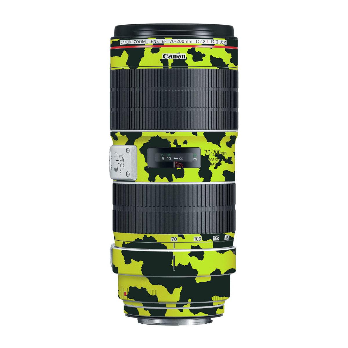Neon Green Splatter Canon EF 70-200mm F/2.8L IS III USM Camera Lens Skin