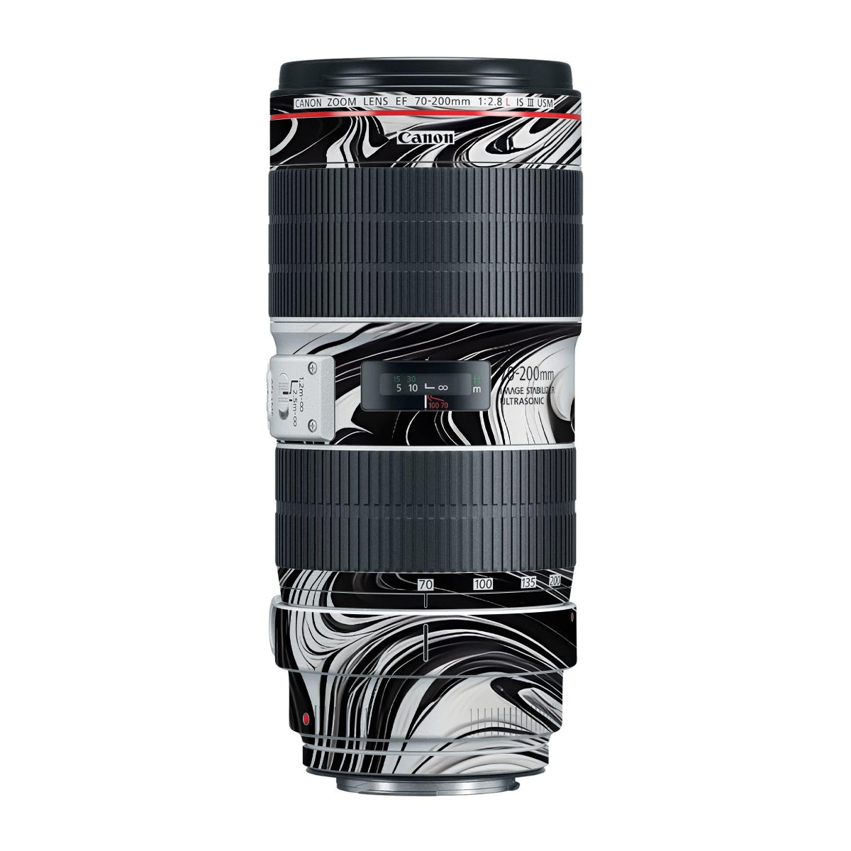 Black and White Marble Canon EF 70-200mm F/2.8L IS III USM Camera Lens Skin