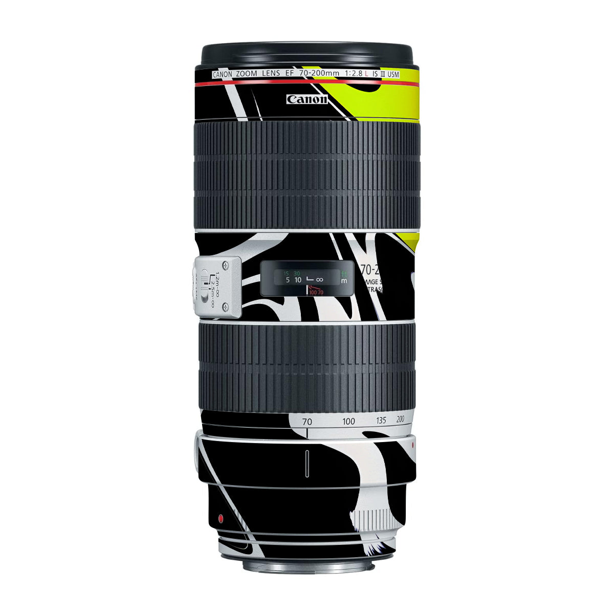 Neon Green and Black Pattern Canon EF 70-200mm F/2.8L IS III USM Camera Lens Skin