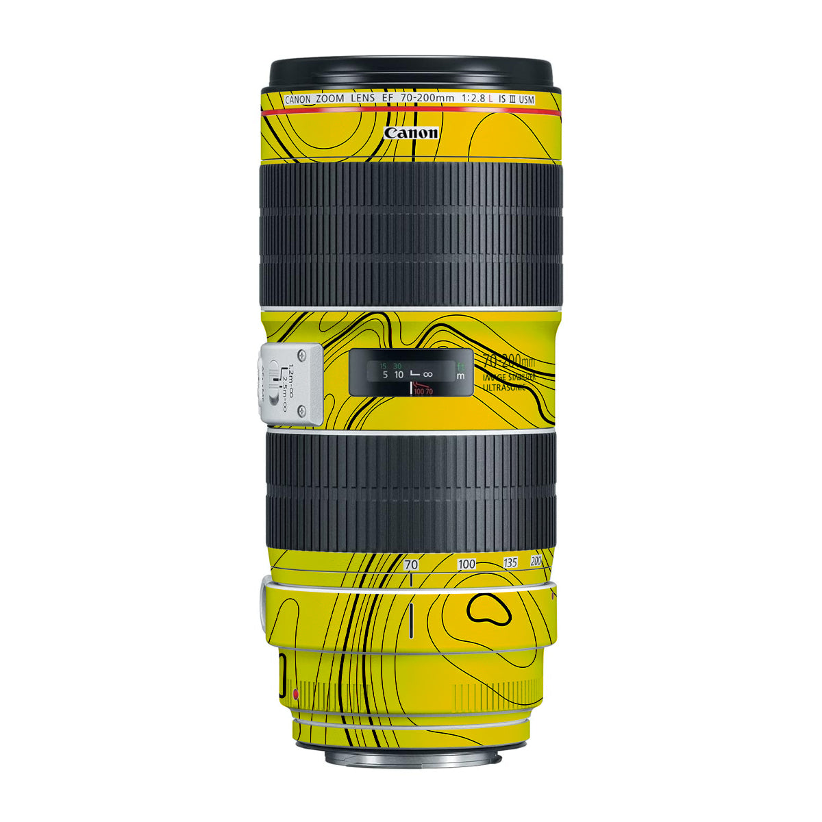 Topographic Map Pattern Canon EF 70-200mm F/2.8L IS III USM Camera Lens Skin